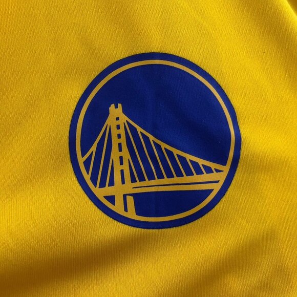 Golden State Warriors Fanatics Mens Polo Shirt Size XL Basketball Jersey Yellow - Picture 4 of 7